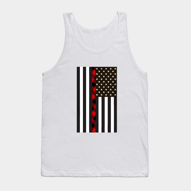 Thin Flannel Line Tank Top by A&A Designs